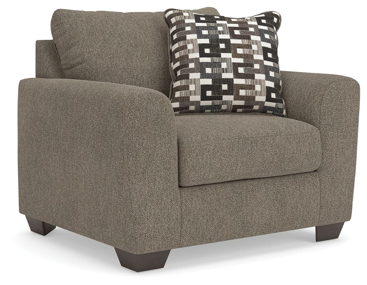 Triston-Peaks - Chair And A Half - Suede - R&R Furniture Gallery (Fountain Valley, CA)