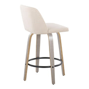 Toriano - Contemporary Fixed Height Counter Stool With Swivel & Round Footrest (Set of 2) - R&R Furniture Gallery (Fountain Valley, CA)