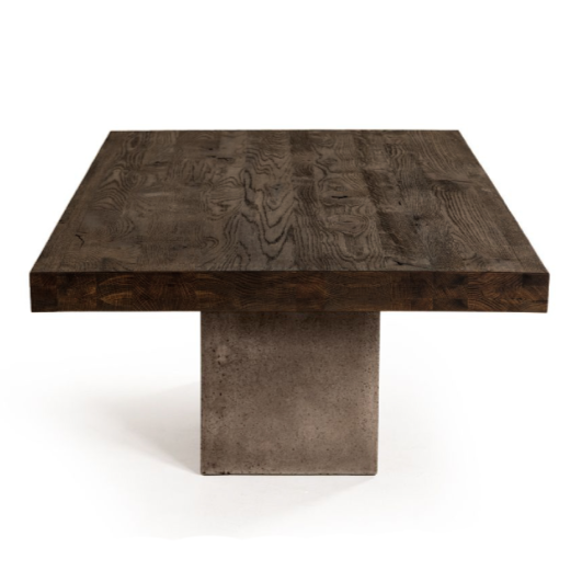 Renzo Modern Oak & Concrete Coffee Table — view 2