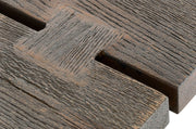 Murphy - Modern Grey Aged Oak & Black Metal Dining Table — view 4