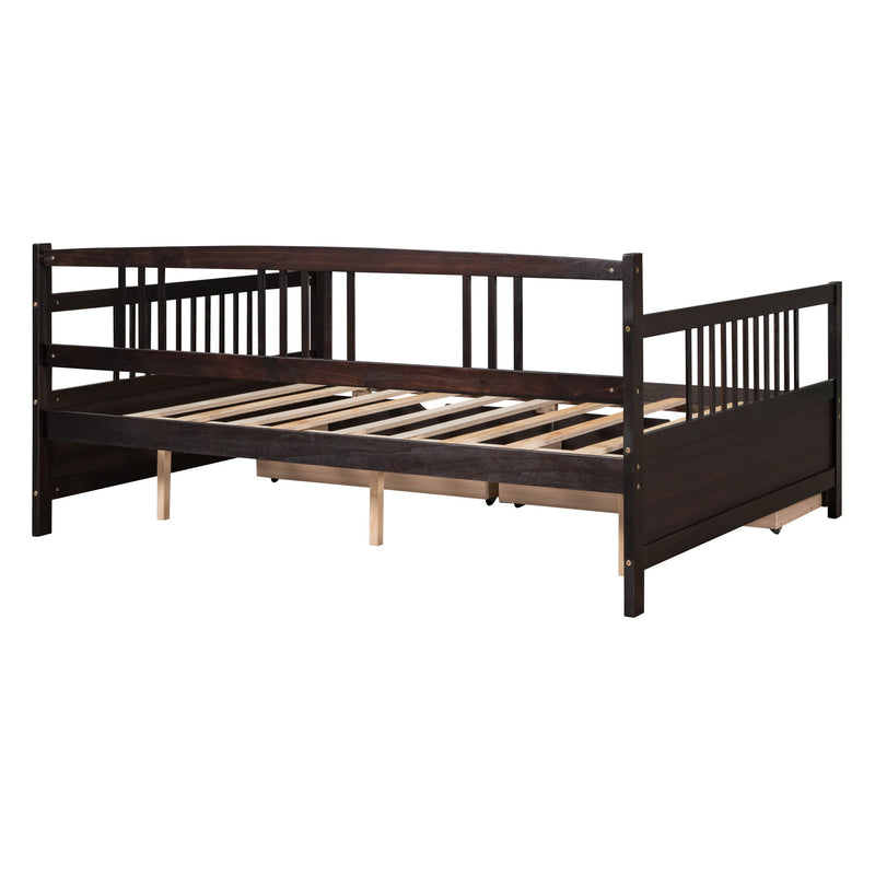 Modern DreamHaus Daybed with built-in storage drawers, featuring a sleek design perfect for contemporary bedrooms.