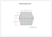 Noreen - Upholstered Square Pouf - R&R Furniture Gallery (Fountain Valley, CA)