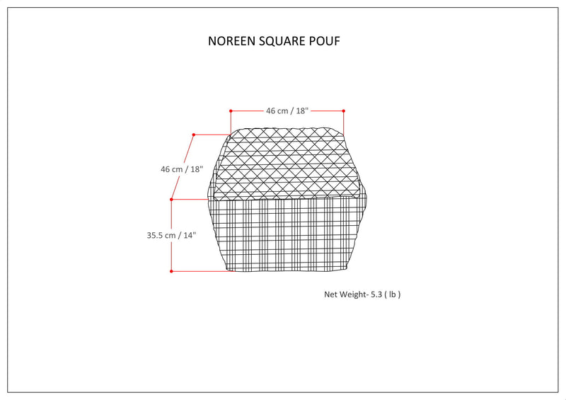 Noreen - Upholstered Square Pouf - R&R Furniture Gallery (Fountain Valley, CA)