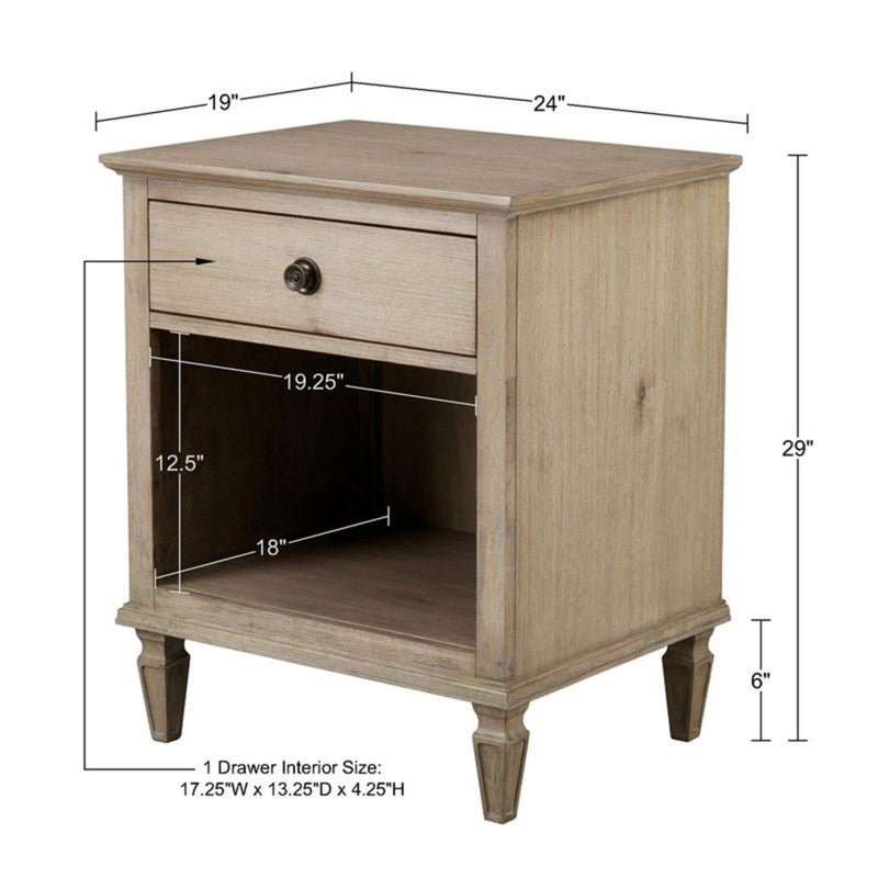 Victoria - Nightstand With Open Storage - R&R Furniture Gallery (Fountain Valley, CA)