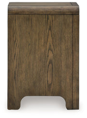 Signature Design by Ashley Jensworth accent table in brown wood with a simple, modern design.