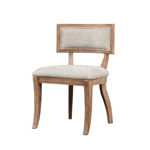 Classic Dining Chair With Curved Back (Set of 2) - Beige / Light Natural - R&R Furniture Gallery (Fountain Valley, CA)