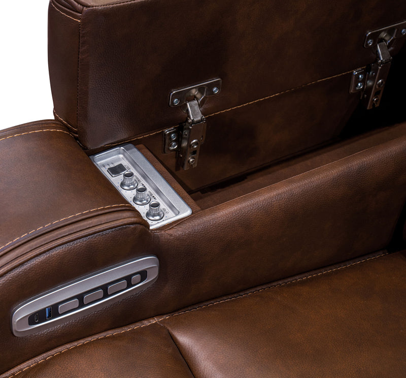 Knightington - Power Reclining Sofa With Audio Seating - R&R Furniture Gallery (Fountain Valley, CA)