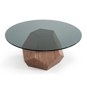 Rackham Mid-Century Walnut & Smoked Glass Coffee Table — view 3