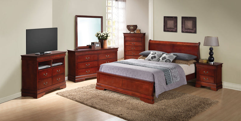 Sleigh Bed With Low Footboard - R&R Furniture Gallery (Fountain Valley, CA)