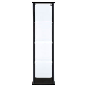Serena - 4 Shelf Curio Cabinet - Black