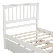 DreamHaus platform trundle bed with clean design and sturdy frame, shown in a modern bedroom setting.