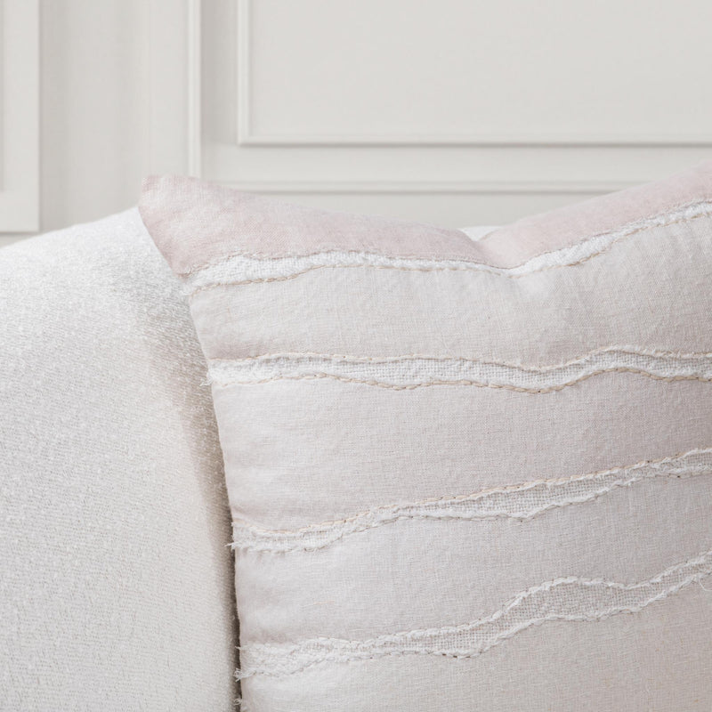 Villa Classics Bikram 22x22 inch ivory and natural accent pillow from Classic Home with textured fabric and decorative design.