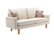 Bahamas - Minimalistic Sofa With 2 Throw Pillows - R&R Furniture Gallery (Fountain Valley, CA)