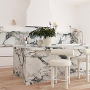 Carmel - Velvet Counter Stool - Cream - R&R Furniture Gallery (Fountain Valley, CA)