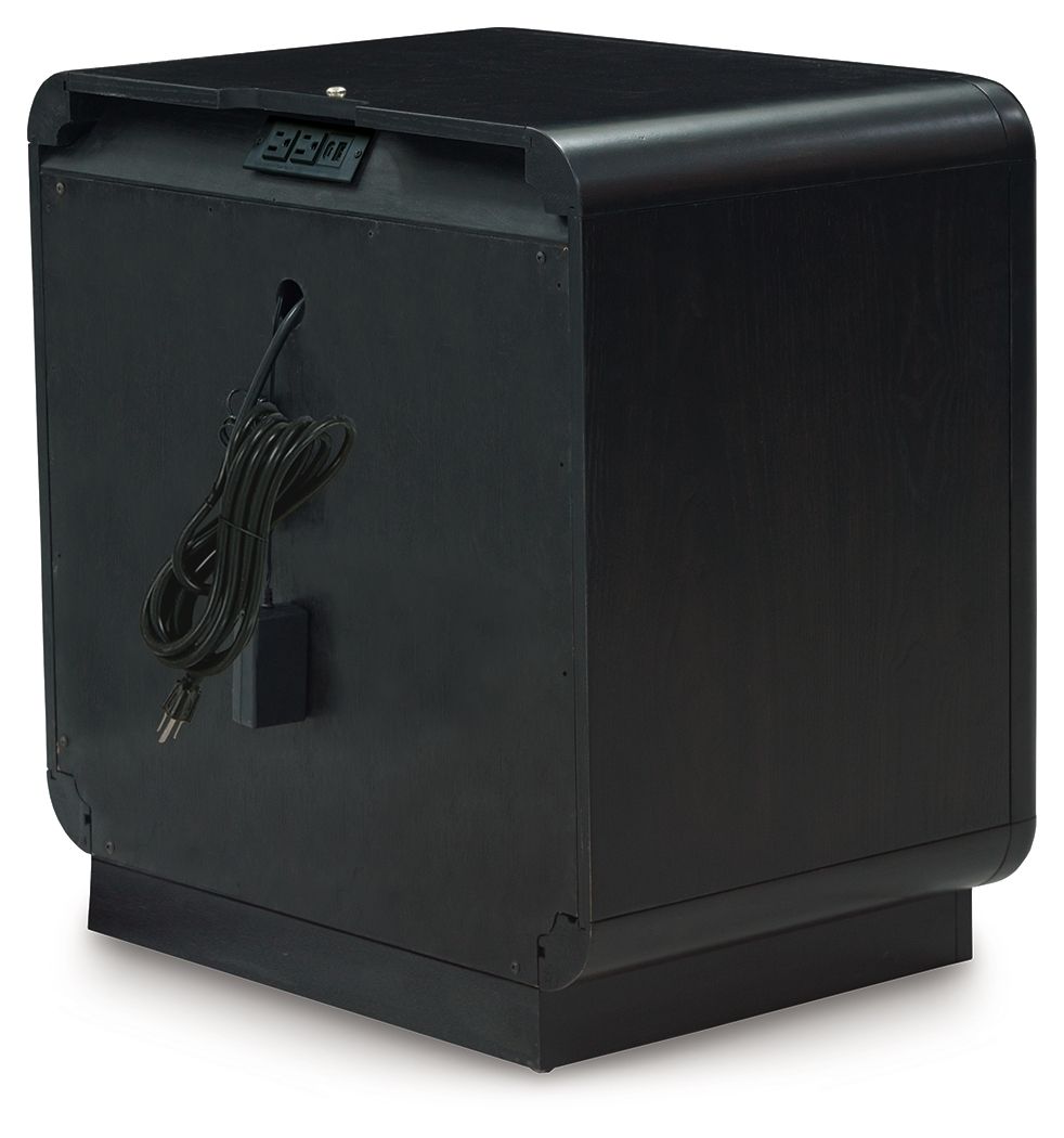 Rowanbeck - One Drawer Night Stand - Black - R&R Furniture Gallery (Fountain Valley, CA)