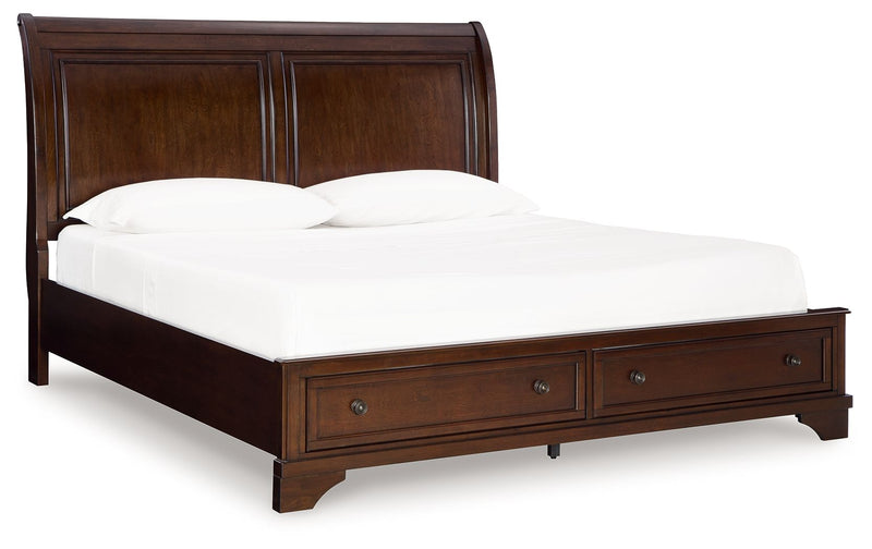 Trellington - King Sleigh Storage Bed - Brown - R&R Furniture Gallery (Fountain Valley, CA)