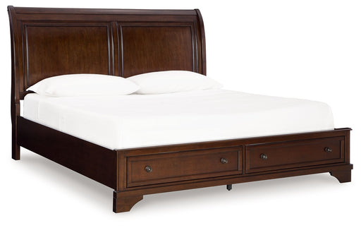 Trellington - King Sleigh Storage Bed - Brown - R&R Furniture Gallery (Fountain Valley, CA)