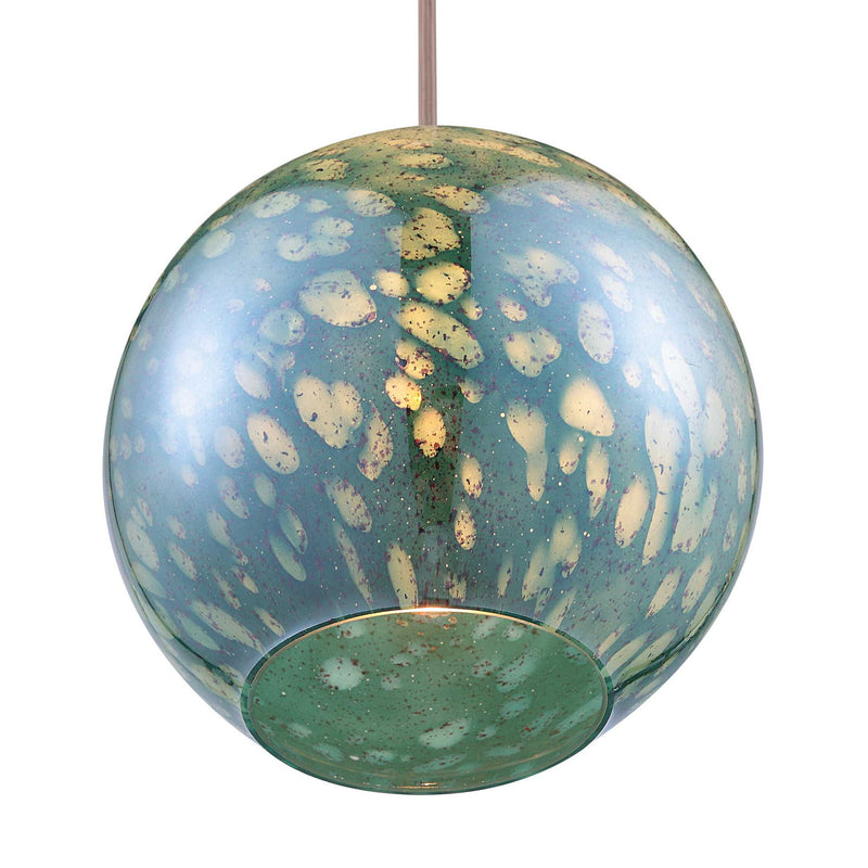 Blue Gemblue 1-light mini pendant by Uttermost, featuring a sleek modern design with a glass shade, ideal for contemporary lighting.