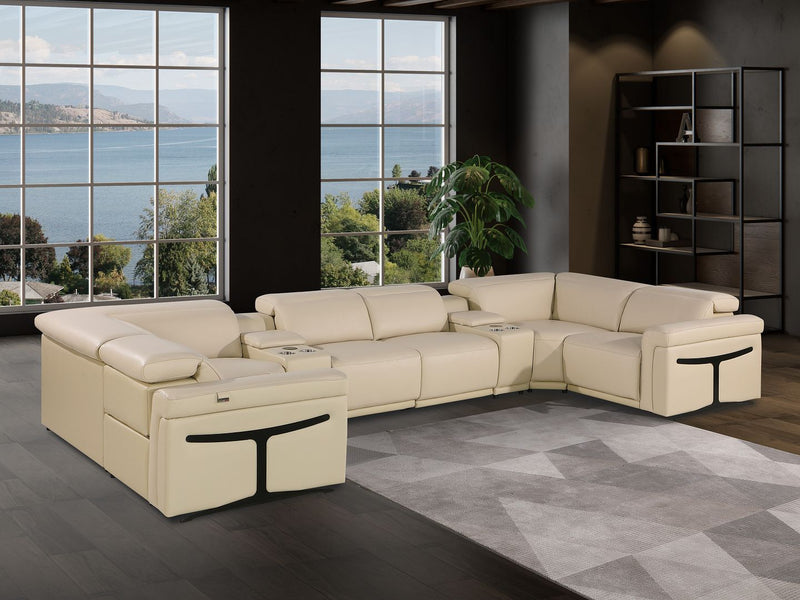 1126 - 8-Piece U-Shaped Sectional Sofa In With 2 Power Recliners & Power Headrests - R&R Furniture Gallery (Fountain Valley, CA)