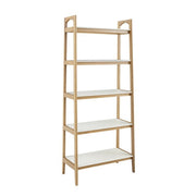 Parker - Bookcase With 5 Shelves - Off White / Natural - R&R Furniture Gallery (Fountain Valley, CA)