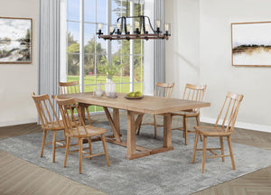 Middleton 7-piece Extension Leaf Dining Set Natural Brown