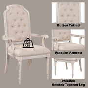 Wynsor - Arm Chair (Set of 2) - Antique White - R&R Furniture Gallery (Fountain Valley, CA)
