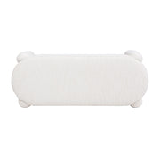 Hugo - Oval Fully Upholstered Bench - Milk Cream White - R&R Furniture Gallery (Fountain Valley, CA)