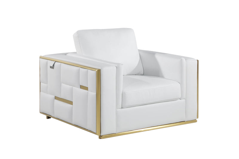 1130 - Top Grain Italian Leather Chair - R&R Furniture Gallery (Fountain Valley, CA)