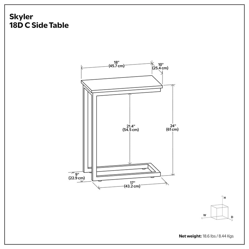 Skyler - Handcrafted C Side Table - R&R Furniture Gallery (Fountain Valley, CA)