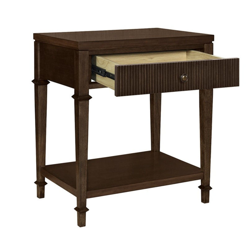 Kenna - Nightstand With Storage - Dark Coffee - R&R Furniture Gallery (Fountain Valley, CA)