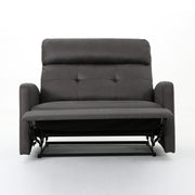 Alma - Contemporary Upholstered Loveseat Recliner - Slate - R&R Furniture Gallery (Fountain Valley, CA)