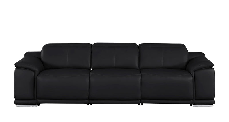 2679 - Genuine Leather Sofa With 3 Power Recliners