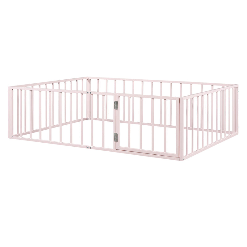 Metal Floor Bed Frame With Fence And Door - R&R Furniture Gallery (Fountain Valley, CA)