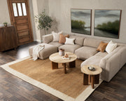 Classic Home Adalynne stationary sectional sofa with plush cushions and modern design, shown in a cozy living room setting.