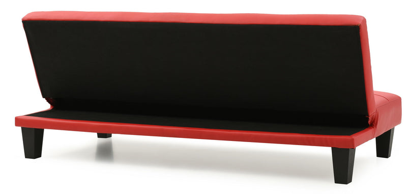 Glory Furniture Alan futon sofa bed with sleek design, featuring a comfortable seating area and convertible bed in a modern living space.