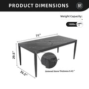 Modern outdoor patio dining table with tapered legs from Life Outside, weatherproof and rust-free for outdoor dining spaces.