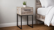 Neilsville - One Drawer Night Stand - Vinyl-Wrapped - Whitewash - R&R Furniture Gallery (Fountain Valley, CA)