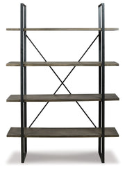 Gilesgrove - Bookcase - Black / Gray - R&R Furniture Gallery (Fountain Valley, CA)