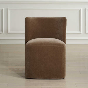 Outlook - Modern Velvet Dining Chair - Brown