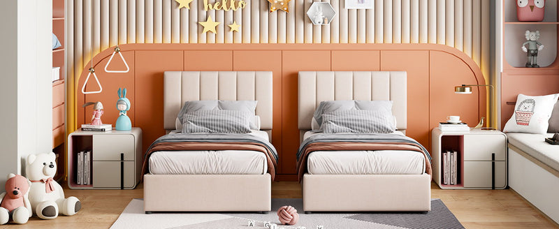 Upholstered Platform Bed With A Hydraulic Storage System - R&R Furniture Gallery (Fountain Valley, CA)