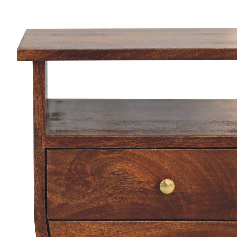 Split - Bedside Table - Chestnut - R&R Furniture Gallery (Fountain Valley, CA)