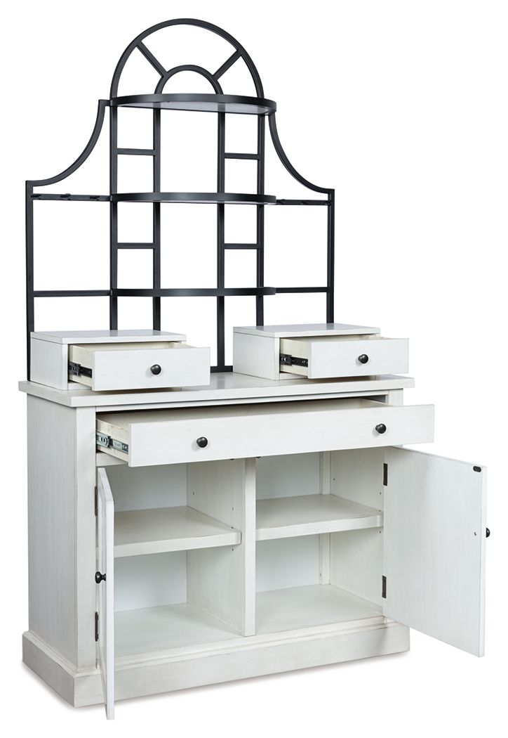 Greddinton - Baker's Rack - White - R&R Furniture Gallery (Fountain Valley, CA)