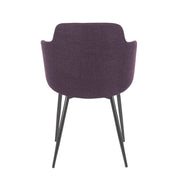Lumi Source Boyne industrial side chair with metal frame and wooden seat, modern design for dining or office spaces.