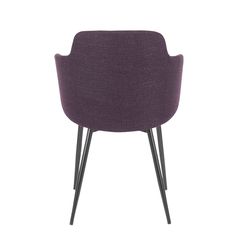 Lumi Source Boyne industrial side chair with metal frame and wooden seat, modern design for dining or office spaces.