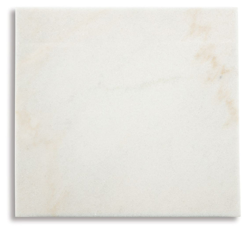 Fostead - Square End Table - White / Espresso - R&R Furniture Gallery (Fountain Valley, CA)