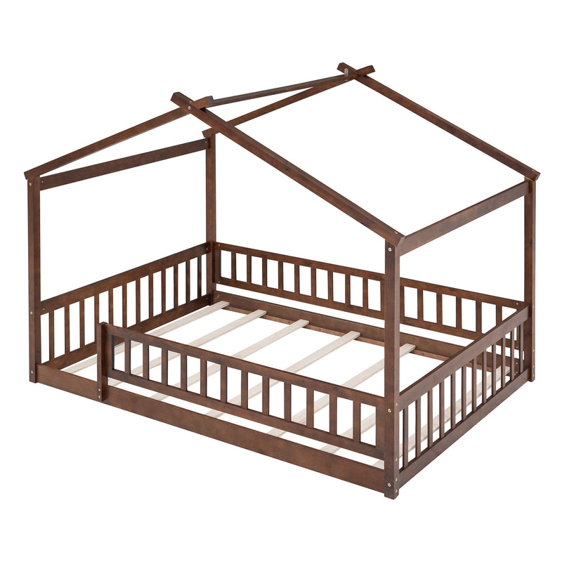 Bed House Bed Frame With Fence - R&R Furniture Gallery (Fountain Valley, CA)