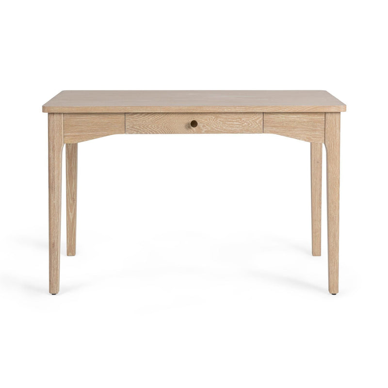 Classic Home Allysyn Coastal Drift writing desk with a sleek wooden surface and modern design, ideal for home office or workspace.