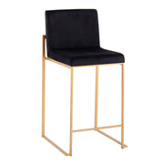 Lumi Source Fuji contemporary high back counter stool with sleek design and stylish seating, perfect for modern kitchen counters.