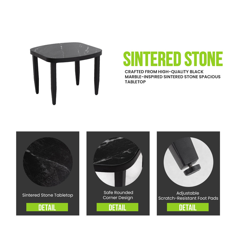 Life Outside outdoor elegance coffee table with rounded corners, sturdy wooden surface and modern design for outdoor living spaces.