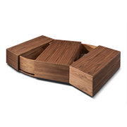 Leslie Modern Walnut Coffee Table — view 2